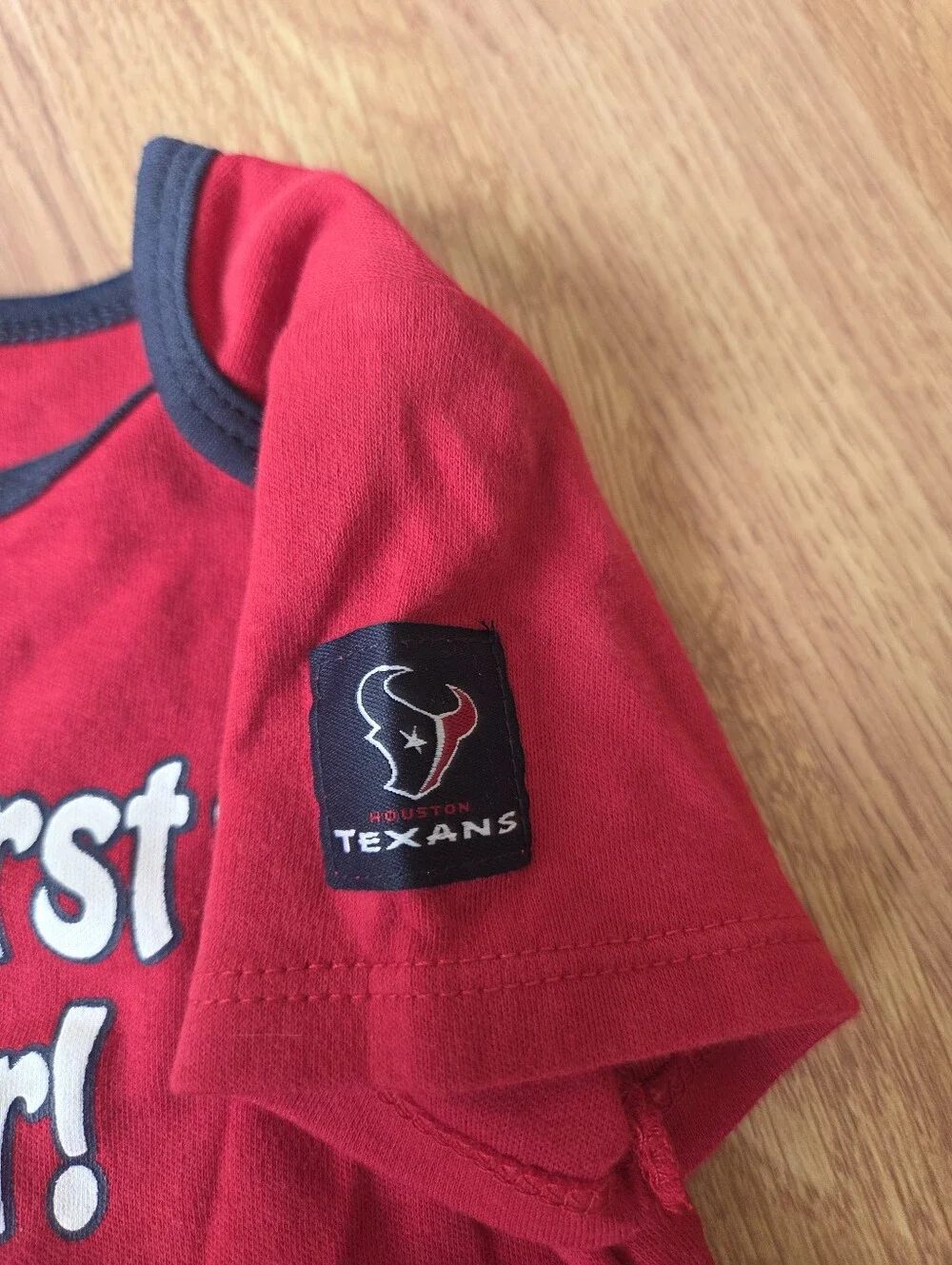 NFL Houston Texans Baby Bodysuit 18M 2pc Set Navy Red Short Sleeves NWT